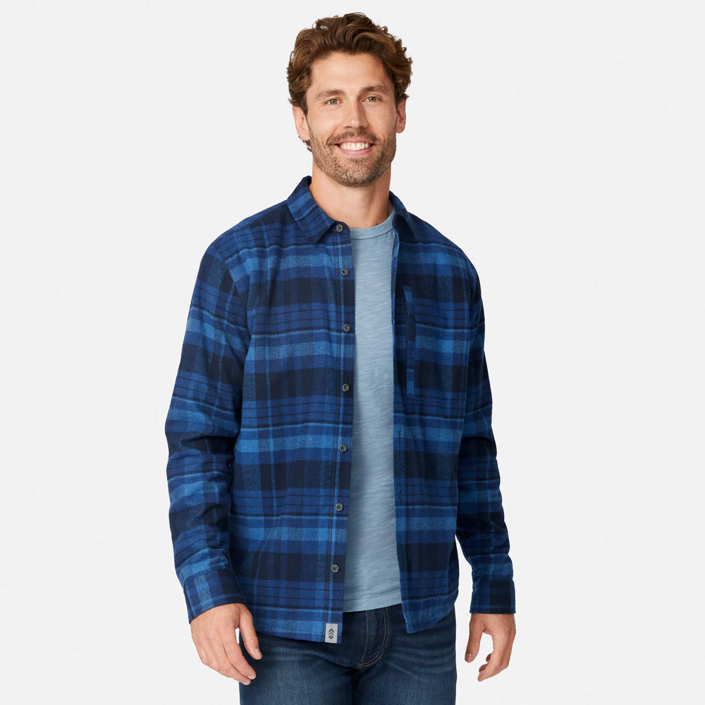 Navy Heather Plaid